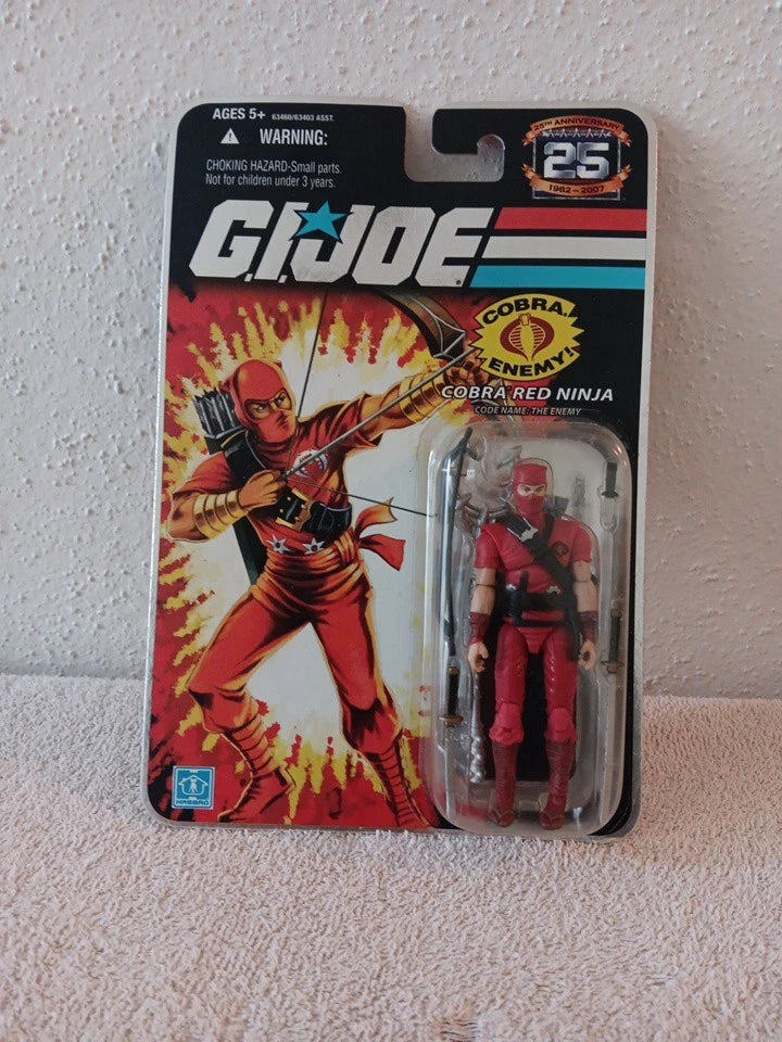 Cobra Red Ninja FOIL G.I. JOE COBRA 25th Anniversary MOC