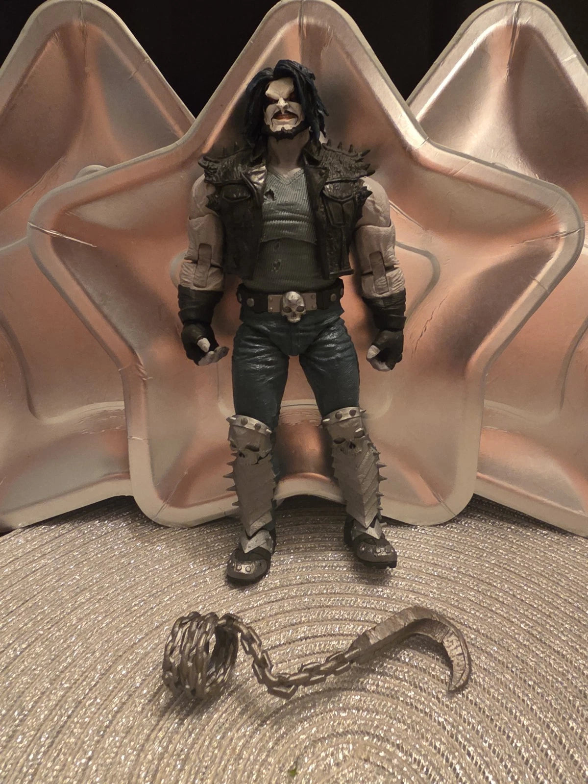 McFarlane DC Multiverse Lobo DC Rebirth 7" Action Figure Loose Complete w/ Chain
