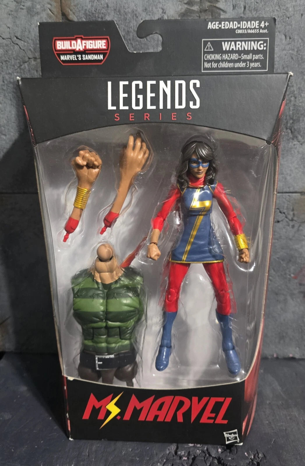 Marvel : Legends Series - MS. MARVEL & Sandman Torso - Hasbro - NEW In Package