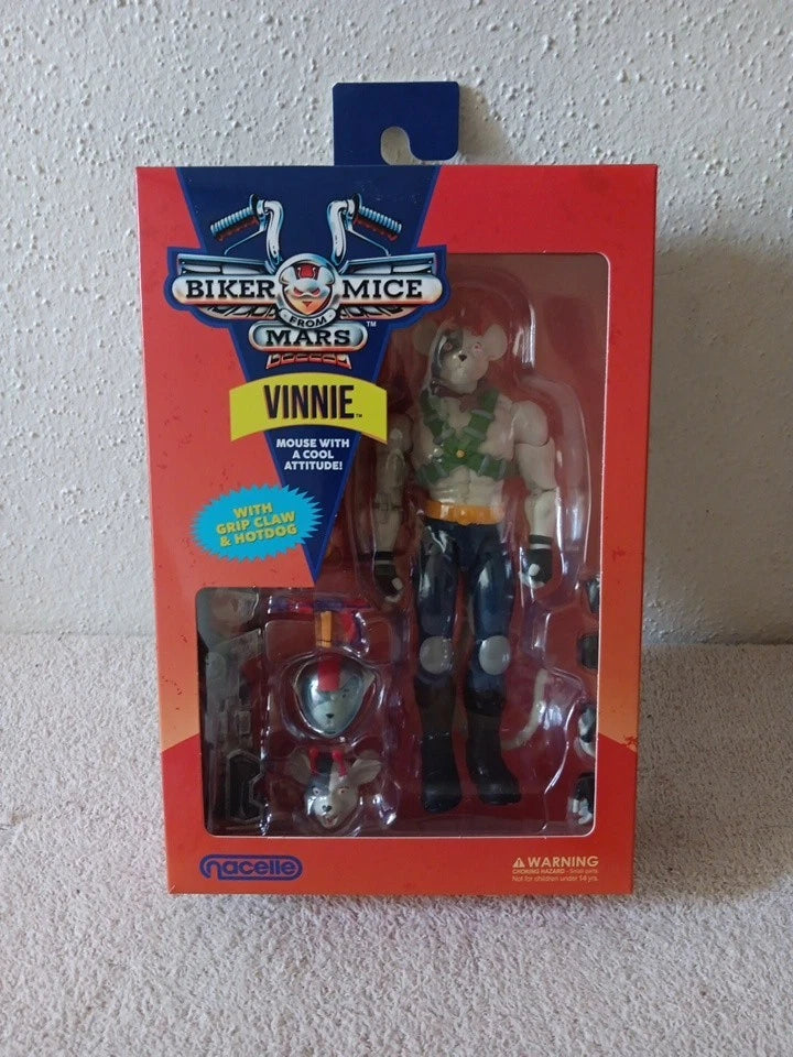 BIKER MICE FROM MARS VINNIE WITH GRIP CLAW & HOTDOG NACELLE FIGURE