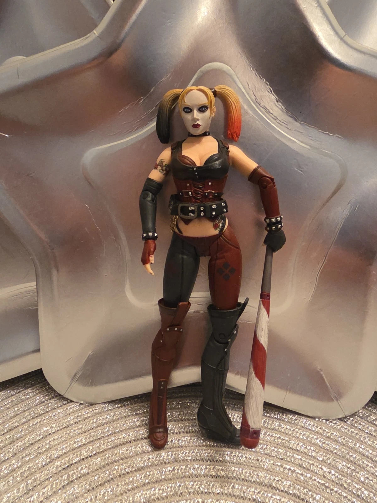 DC Direct Batman Arkham City Harley Quinn Action Figure Series 1 Loose 6”