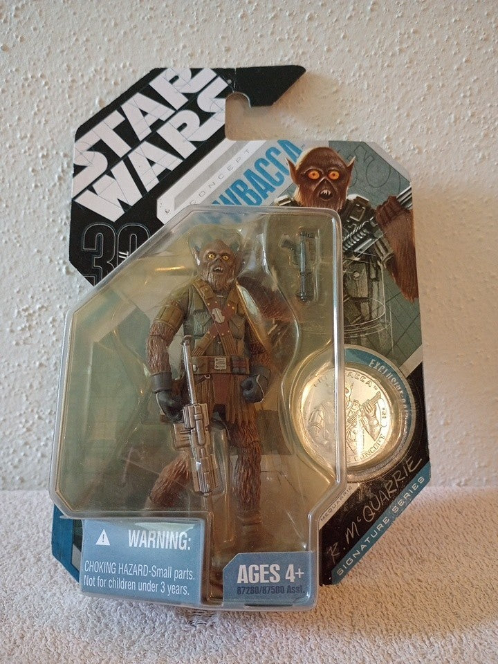 Chewbacca Concept 21 2007 STAR WARS 30th Anniversary Box Damage