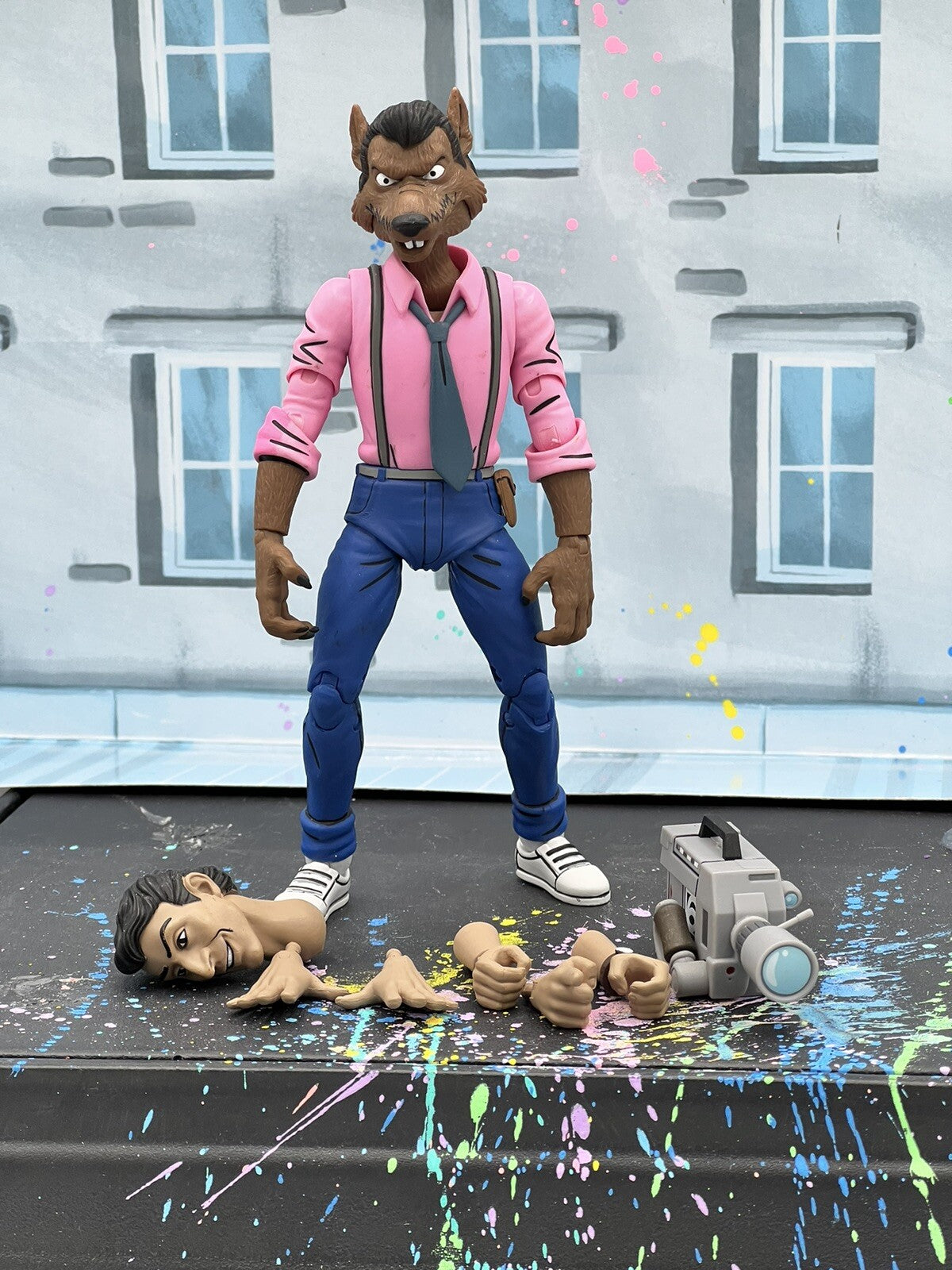 NECA TMNT Vernon Figure Teenage Mutant Ninja Turtles Cartoon WEREWOLF