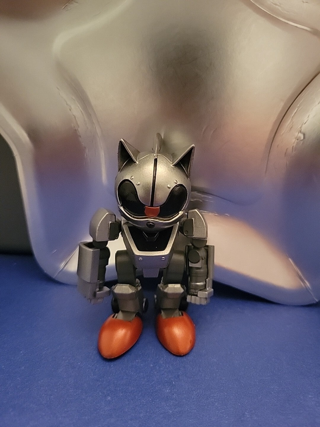 Mecha Sonic 4” Figure 30th Anniversary Sonic the Hedgehog Jakks Pacific Jointed