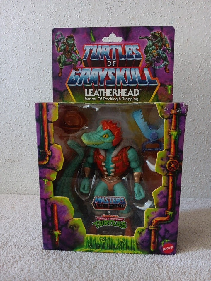 Turtles of Grayskull Leatherhead Action Figure MOTU x TMNT MATTEL