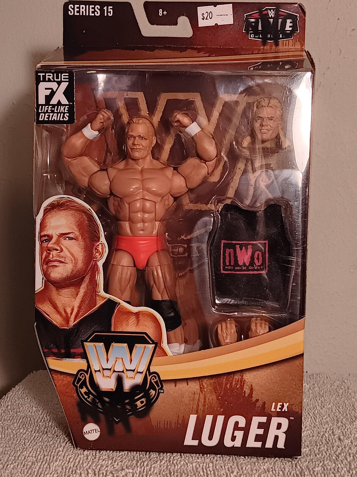 WWE Elite Legends Lex Luger NWO Chase Orange Trunks Series 15