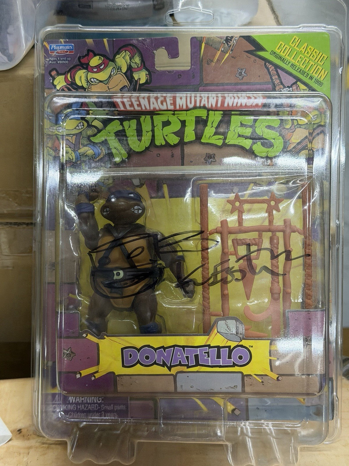 Donatello Kevin Eastman Signed 2013 Playmates Ninja Turtles TMNT retro 1988