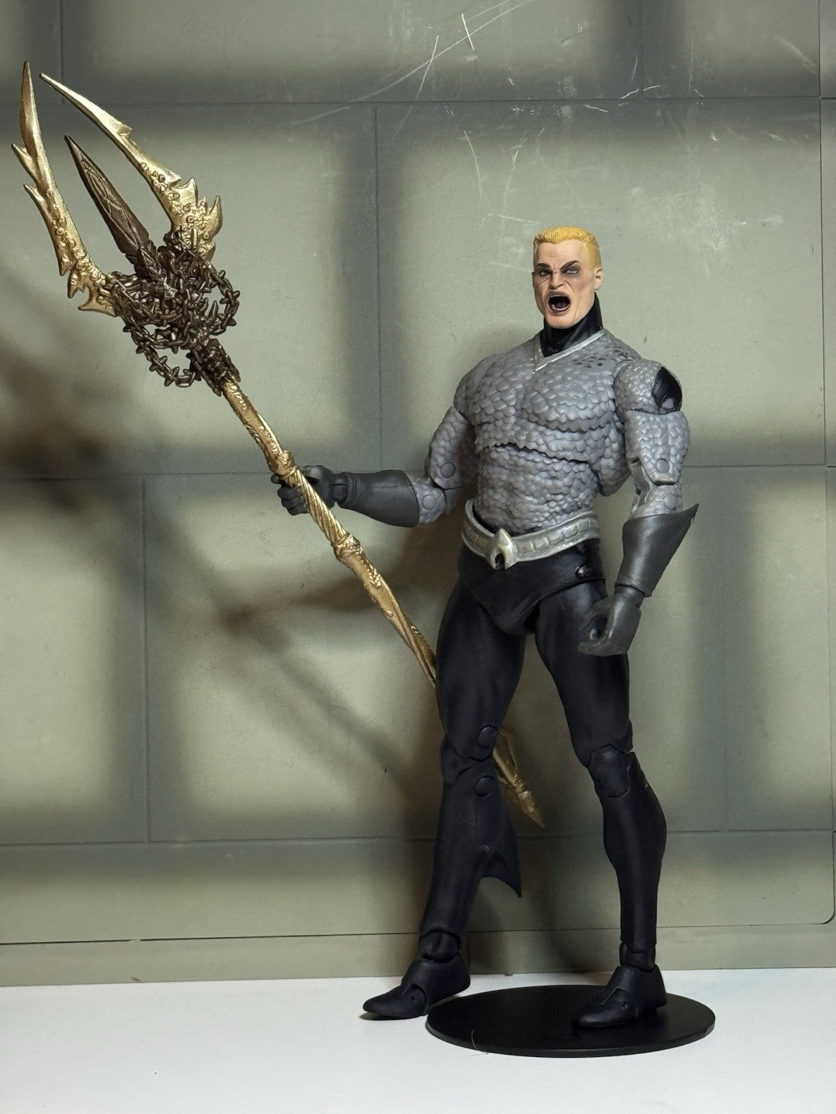 Custom BLACK LANTERN AQUAMAN BLACKEST NIGHT Mcfarlane dc Direct Multiverse Green