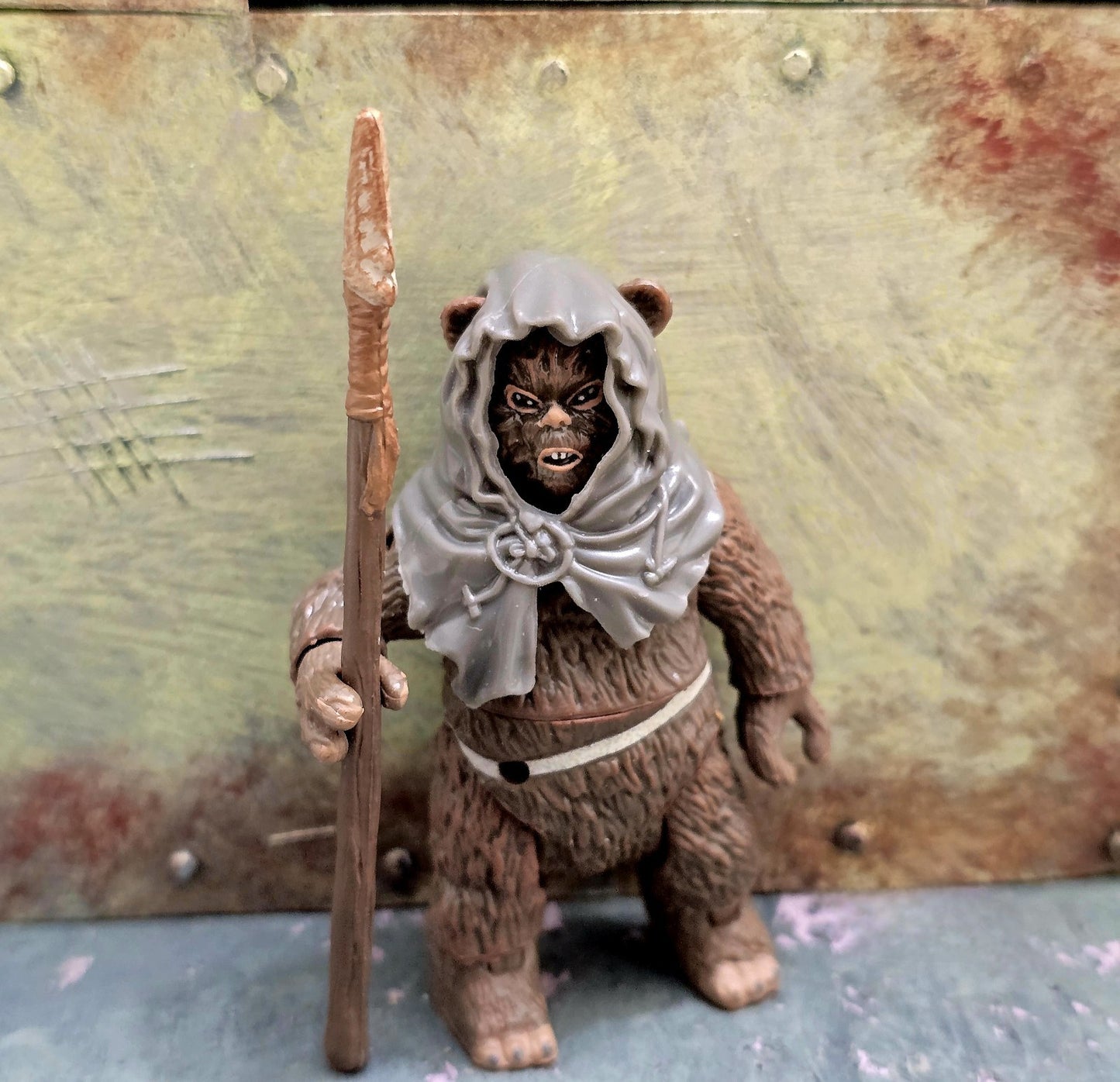 Star Clone Wars 3.75 30th Ewok Warrior ROMBA figure LOOSE Endor ROTJ TAC C