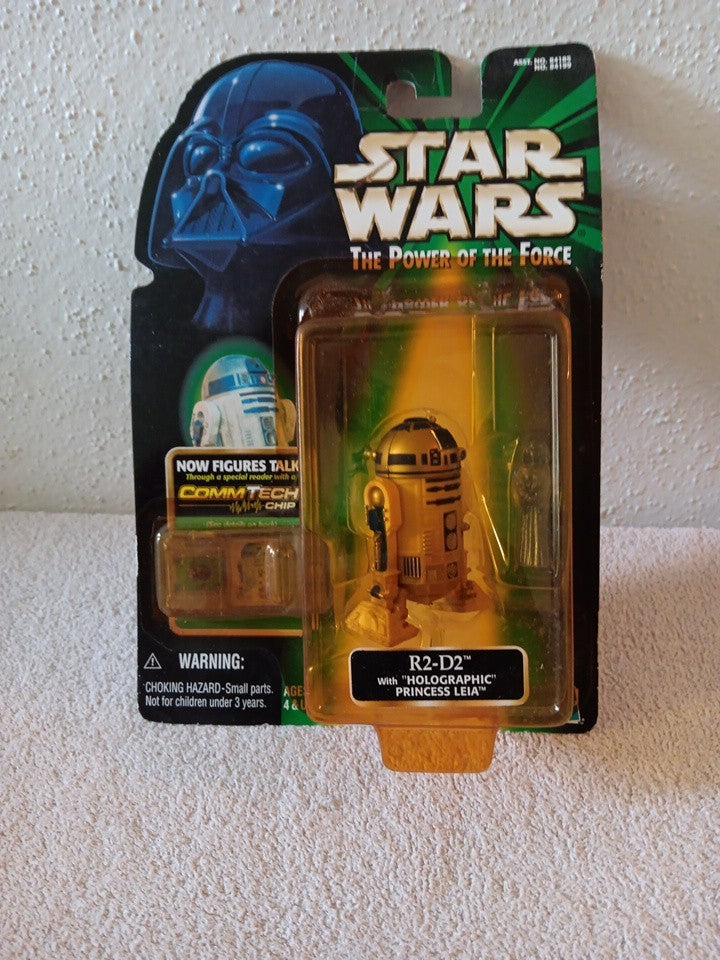 R2-D2 with Holographic Leia STAR WARS POWER OF THE FORCE CommTech (Hasbro)