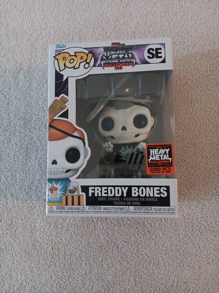 Funko Pop Heavy Metal Halloween 2023 Freddy Bones SE