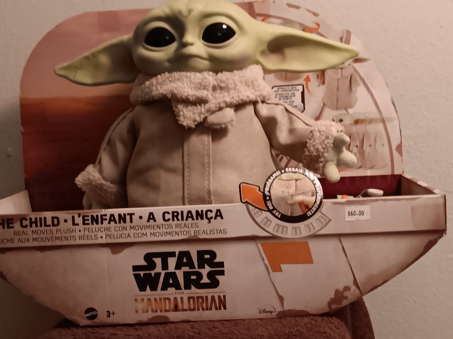 The Child Real Moves Plush Baby Yoda Mattel Star Wars The Mandalorian RC