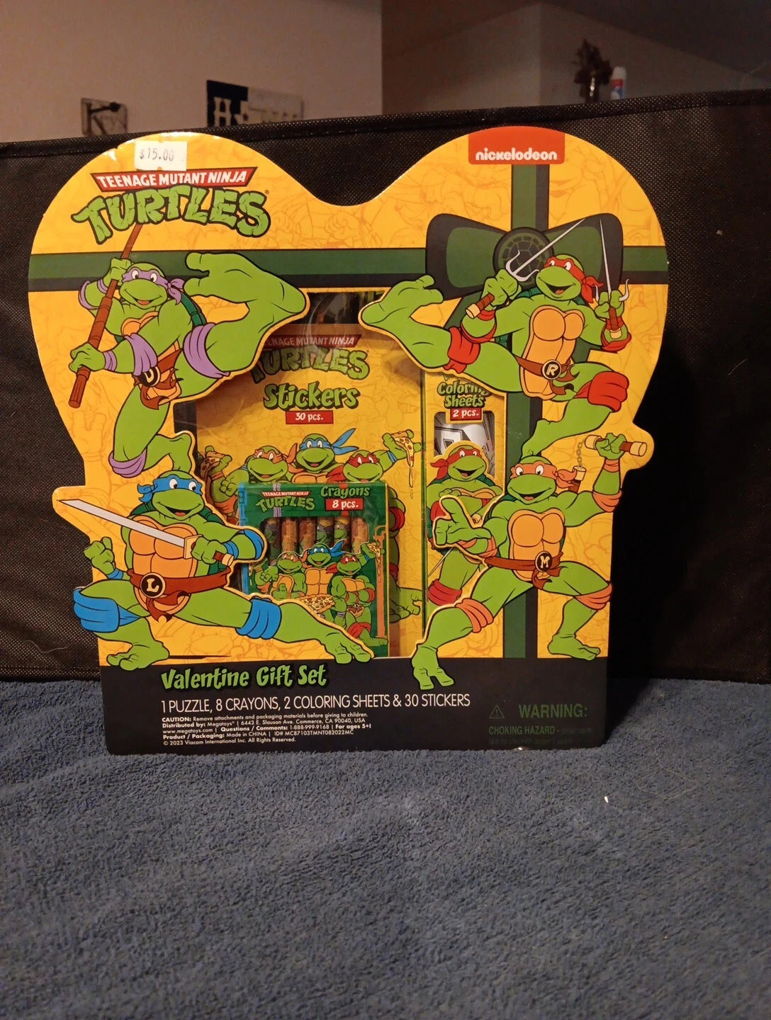 TMNT Teenage Mutant Ninja Turtles Valentine's Day Box Gift Set NEW Kids stickers