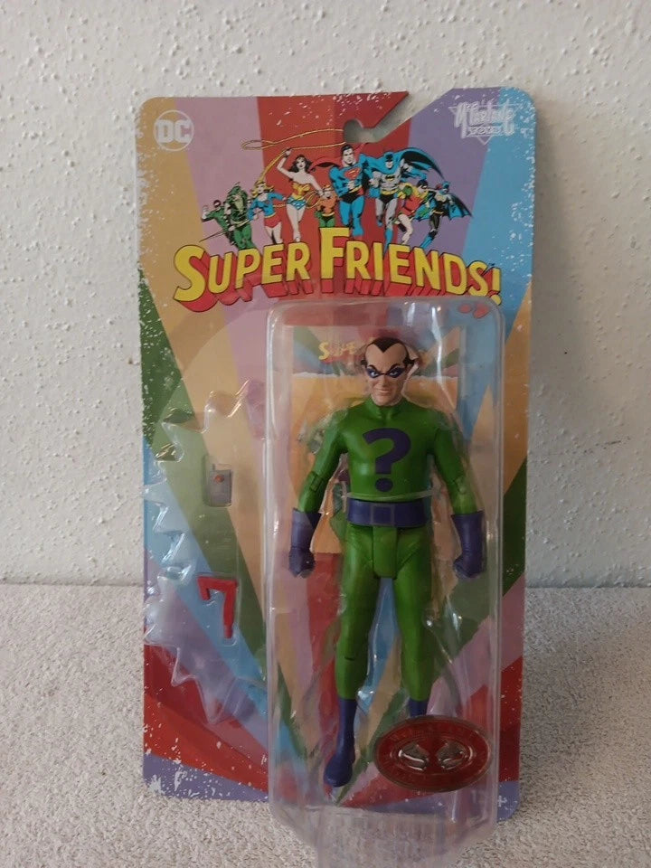 McFarlane Toys DC Retro Super Friends Riddler 6" Action Figure Red Platinum