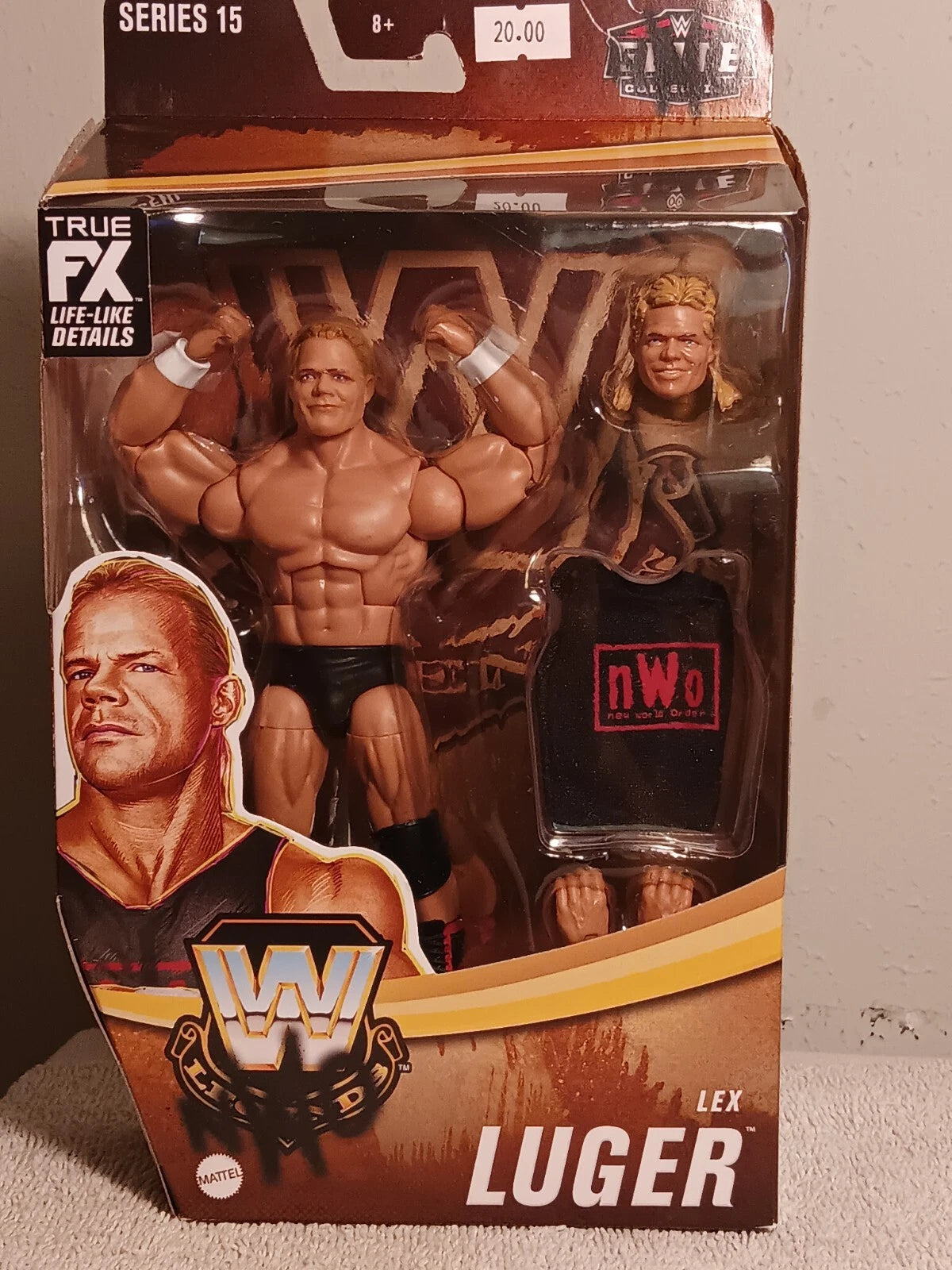 Mattel WWE ELITE Legends Series 15 Lex Luger Action Figure Black NWO
