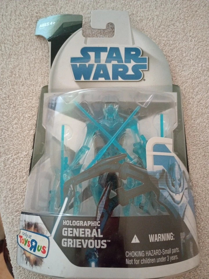 Star Wars Clone Wars 2008 Holographic General Grievous Action Figure