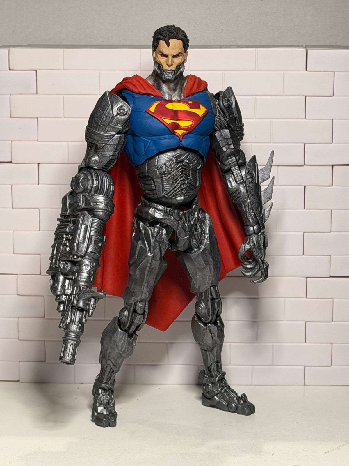 Custom McFarlane Toys DC Multiverse New 52 Cyborg Superman 7" loose