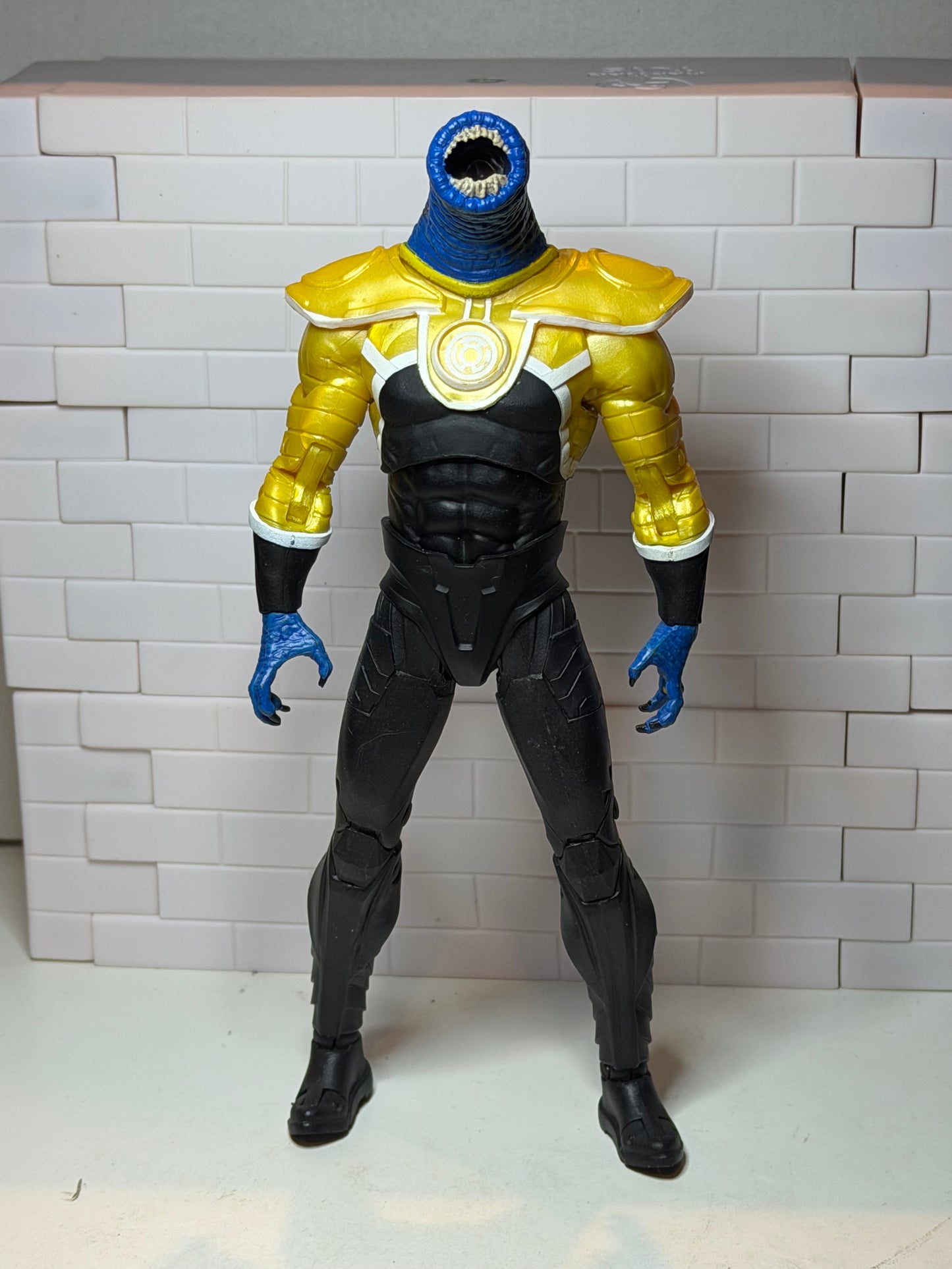 Custom McFarlane DC Multiverse Low Sinestro Corps Yellow Lantern 7” Action Figure