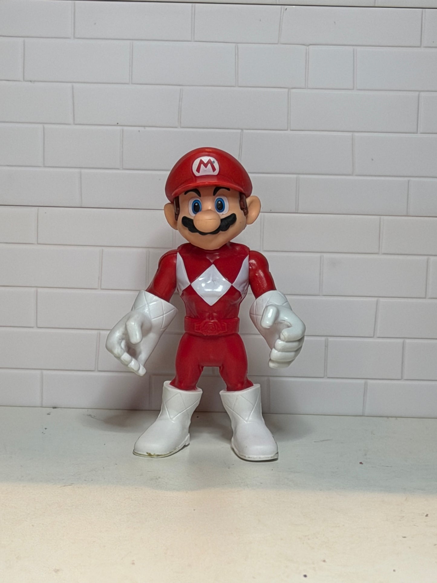 Custom Imaginext Super Mario Red Power Ranger Mashup Action Figure