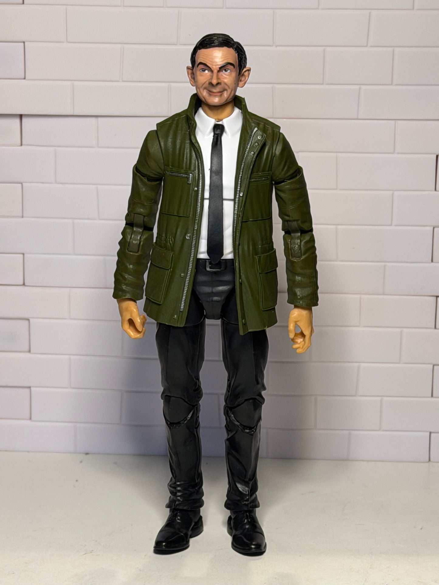 Custom Marvel Legends Mr. Bean Rowan Atkinson 1/12 Scale Action Figure