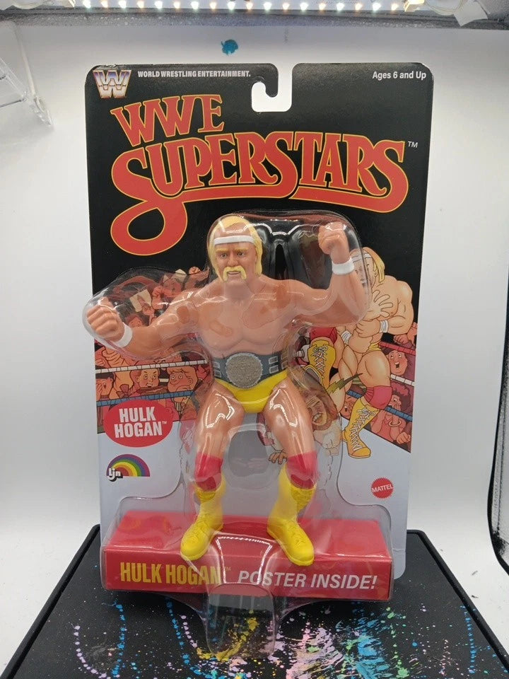 LJN Superstars WWE Hulk Hogan Retro Black Card Mattel