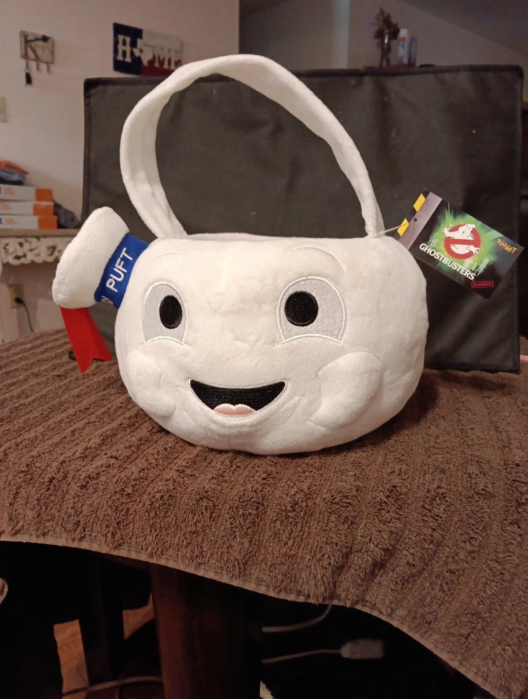 Cute Fun Ghostbuster Stay Puft Plush Easter Halloween Basket Pail!