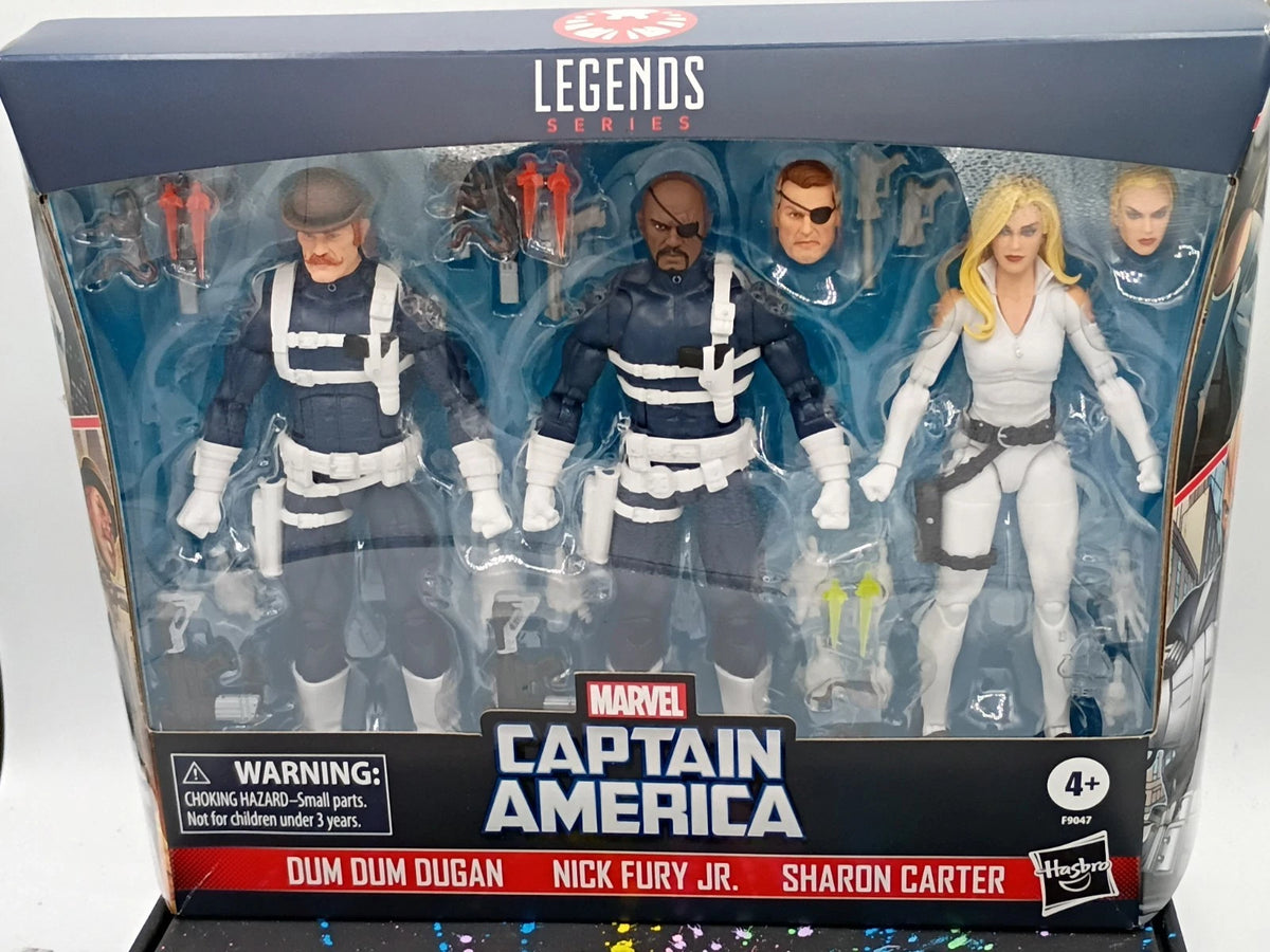 Marvel Legends SHIELD Figures 3-Pack Nick Fury Sharon Carter Dum Dum Dugan