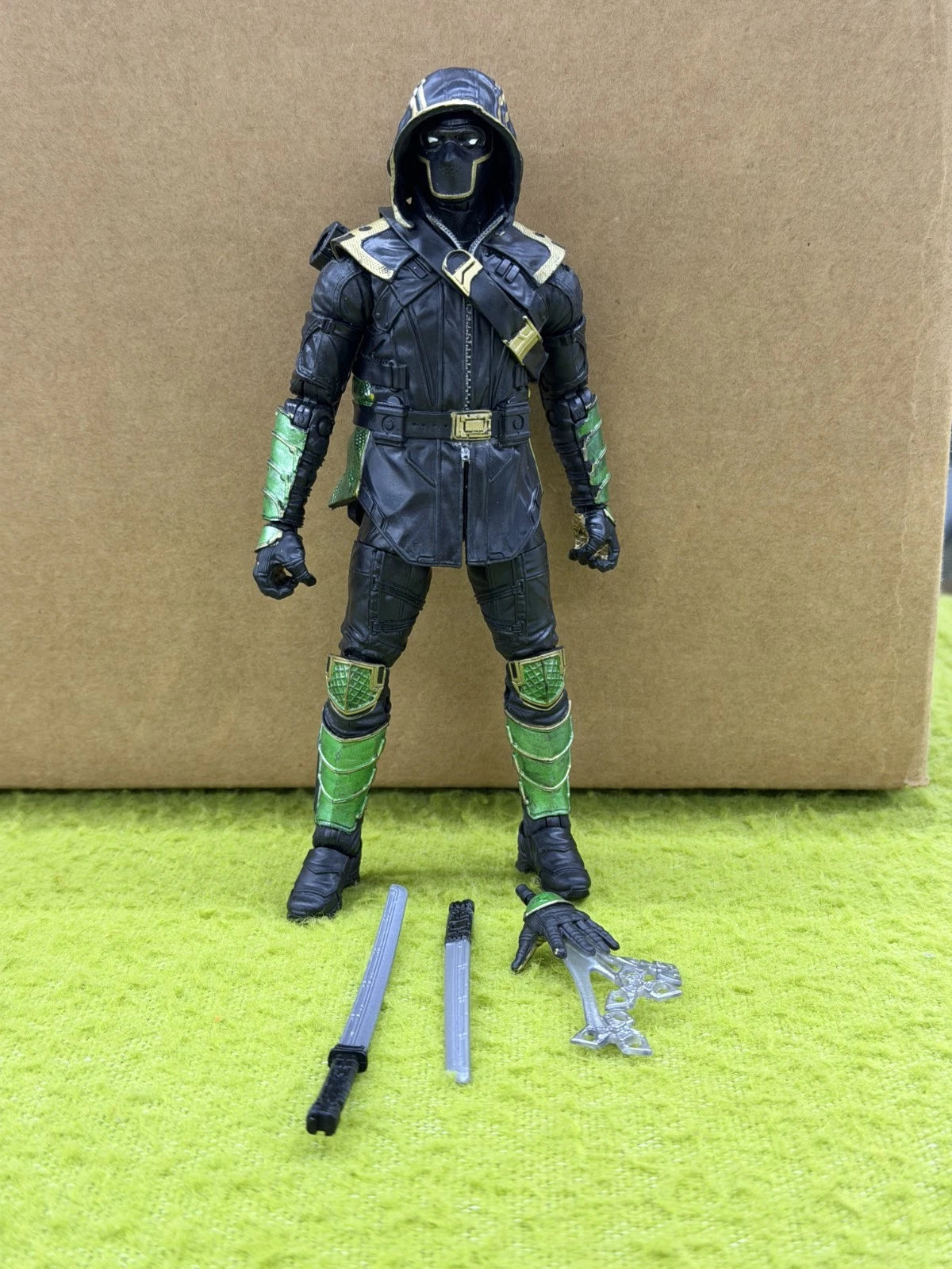 custom Comic Ronin Marvel Legends Black Green two pack