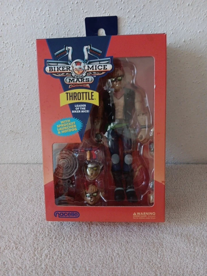 Biker Mice From Mars Throttle w Sprocket Launcher Hotdog Nacelle Figure