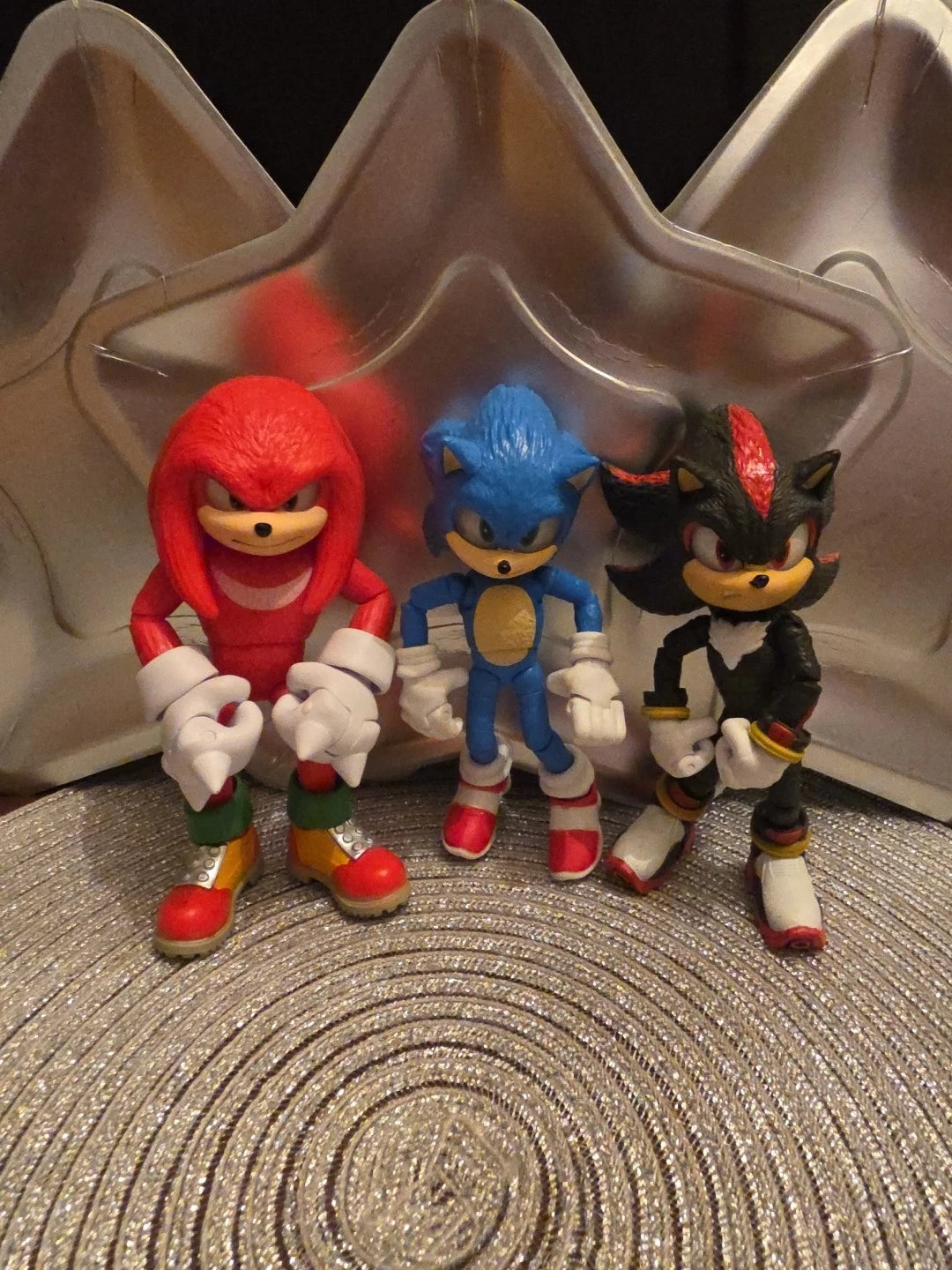 Jakks Pacific Sonic the Hedgehog 3 Movie Knuckles, Shadow & Sonic 5" Figures