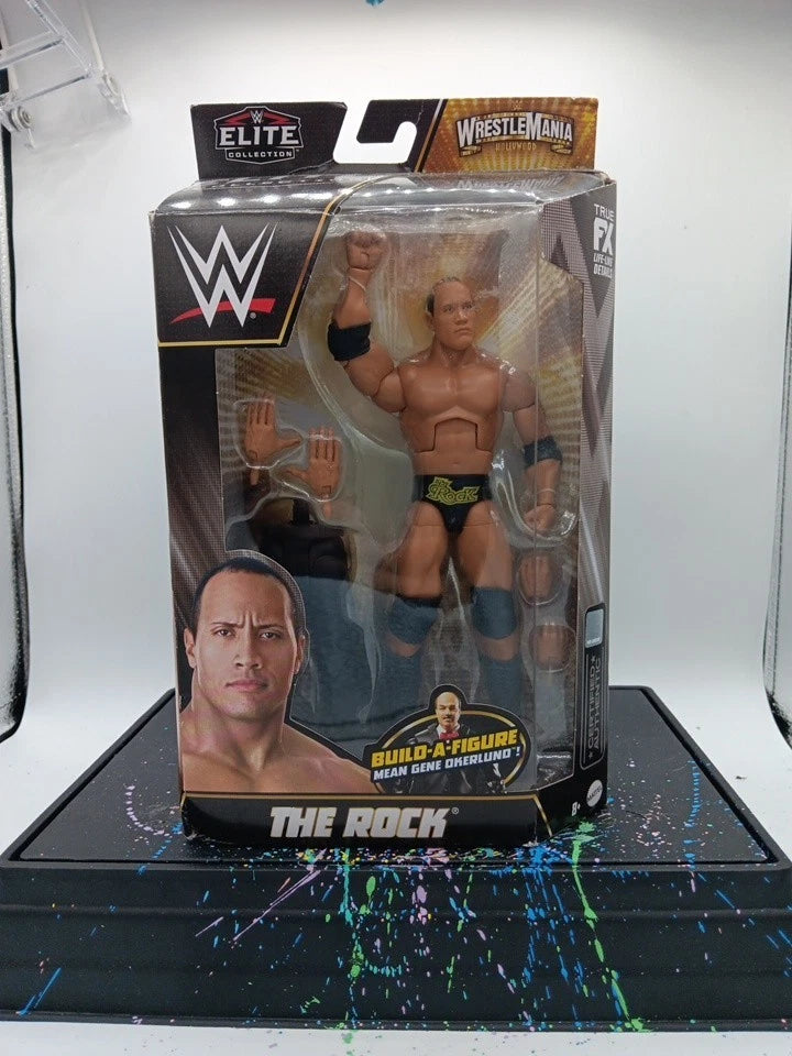 WWE Elite Collection The Rock Wrestlemania Mean Gene Build A Figure Mattel
