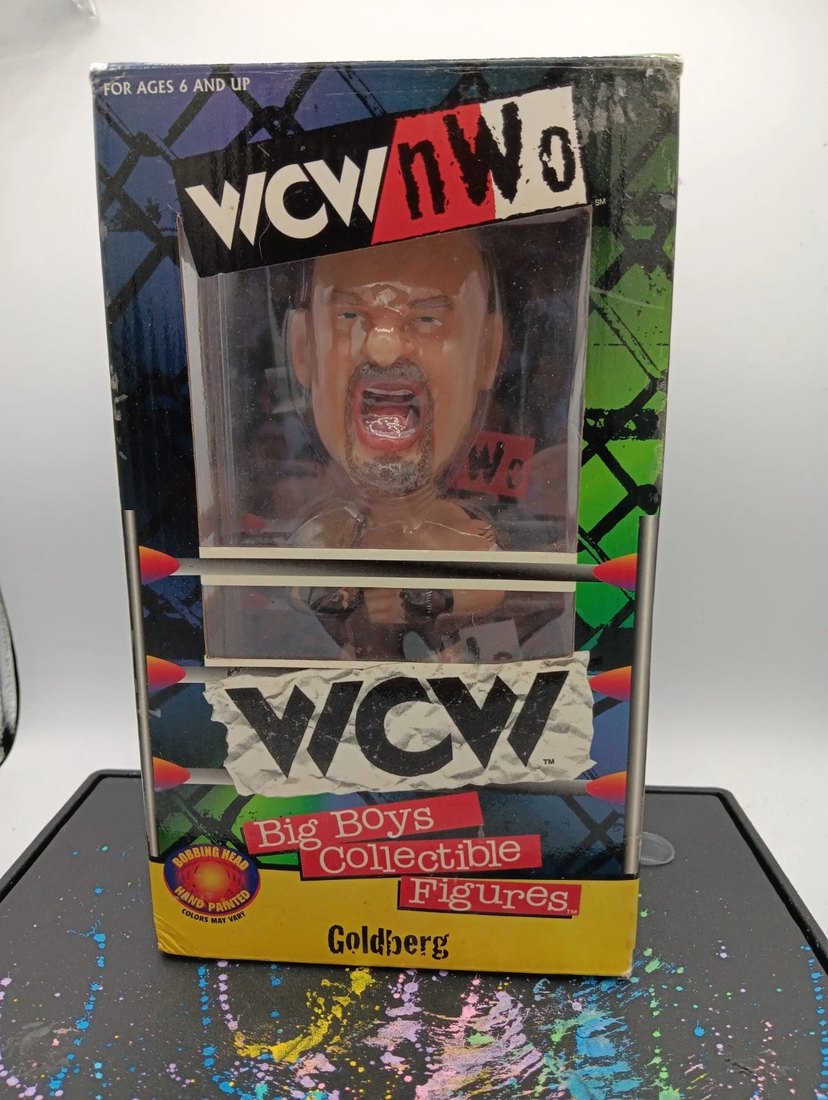 WCW - WORLD CHAMPIONSHIP WRESTLING Goldberg BOBBLE HEAD STATUE ACTION FIGURE