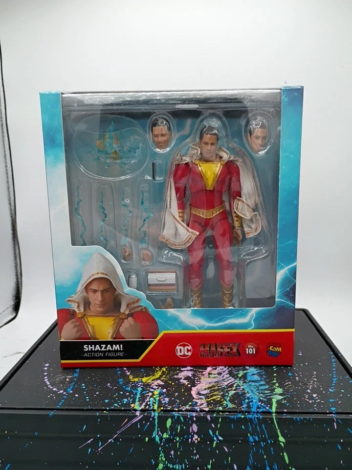 Medicom Toy DC Shazam Action Figure MAFEX Series No.101 Red/Gold/White