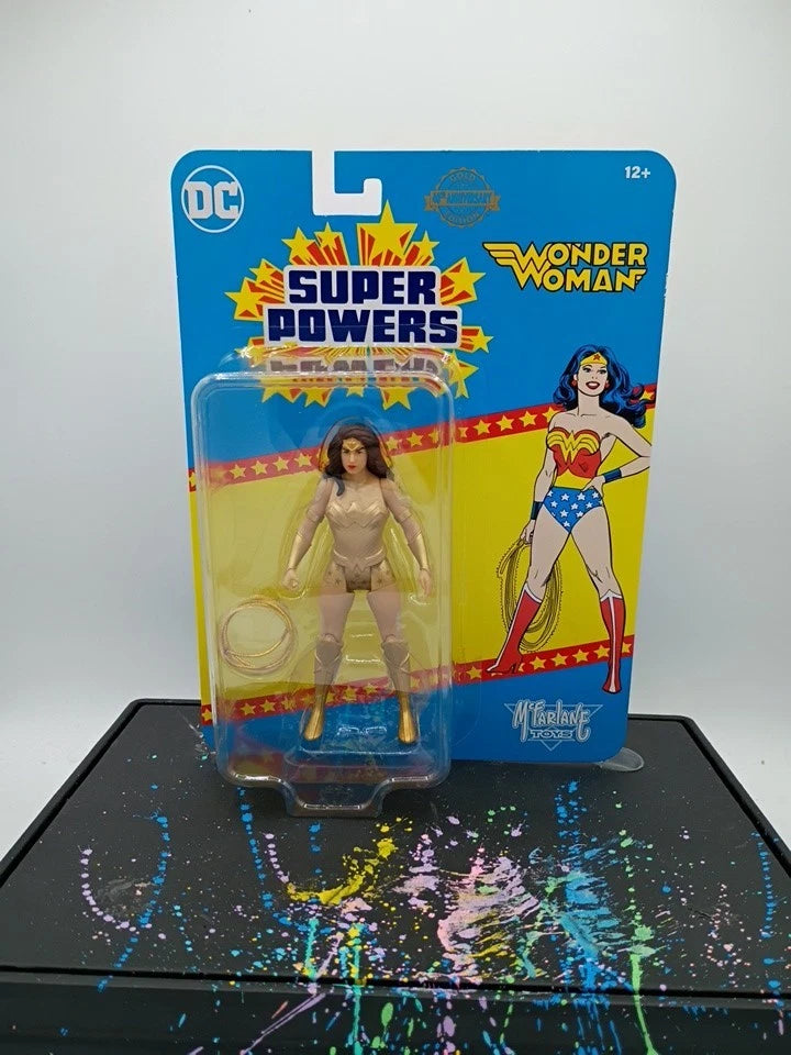 DC Direct McFarlane Toys Super Powers Wonder Woman Gold Chase 4.5" Figure