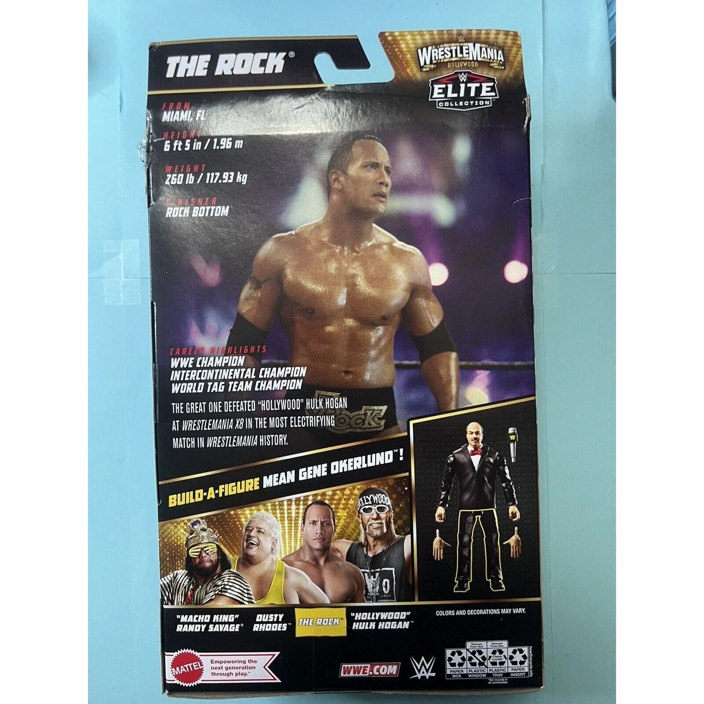 Mattel WWE Wrestlemania 39 Elite The Rock Wrestling Action Figure
