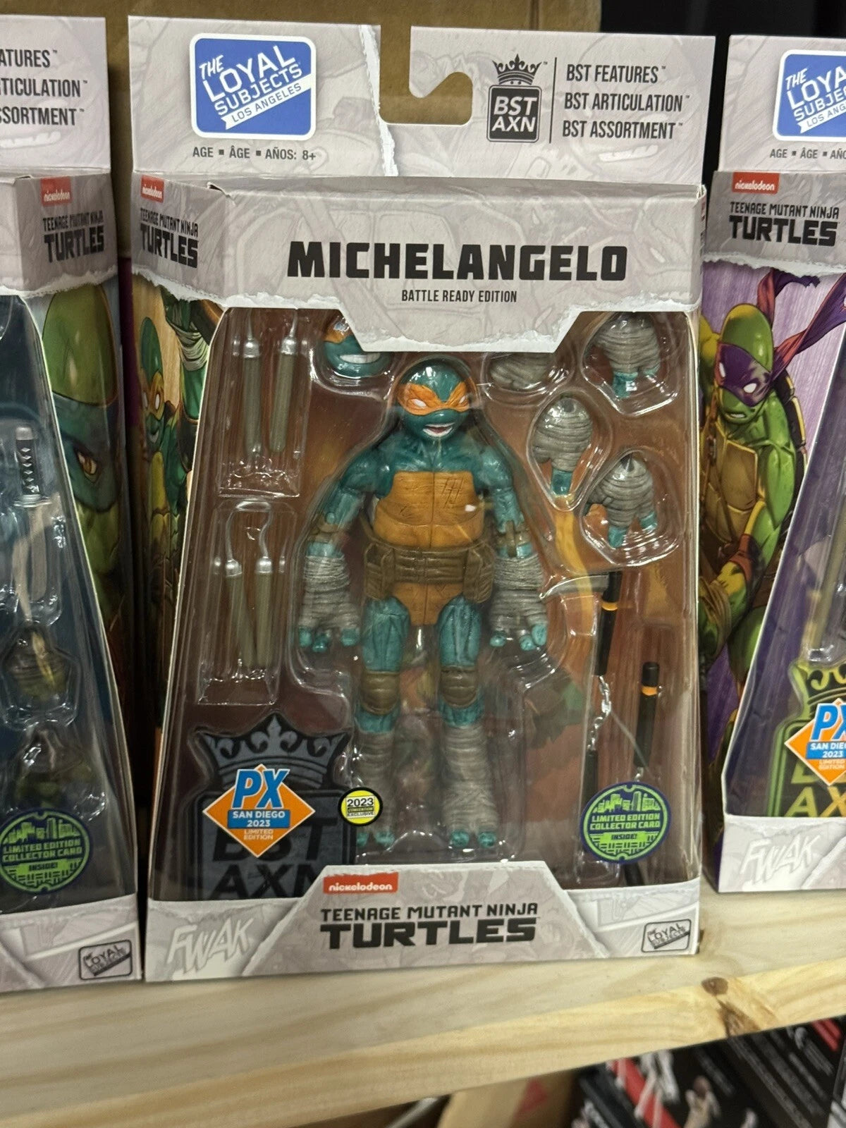 SDCC 2023 Loyal Subjects Battle Ready Tmnt 4 Pack BST AXN Unopened w/ Shipper