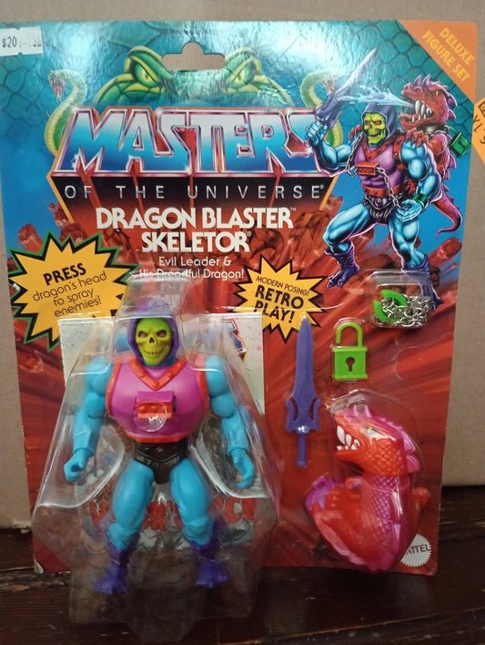 Masters of the Universe Origins Deluxe Dragon Blaster Skeletor 2022 Unpunched