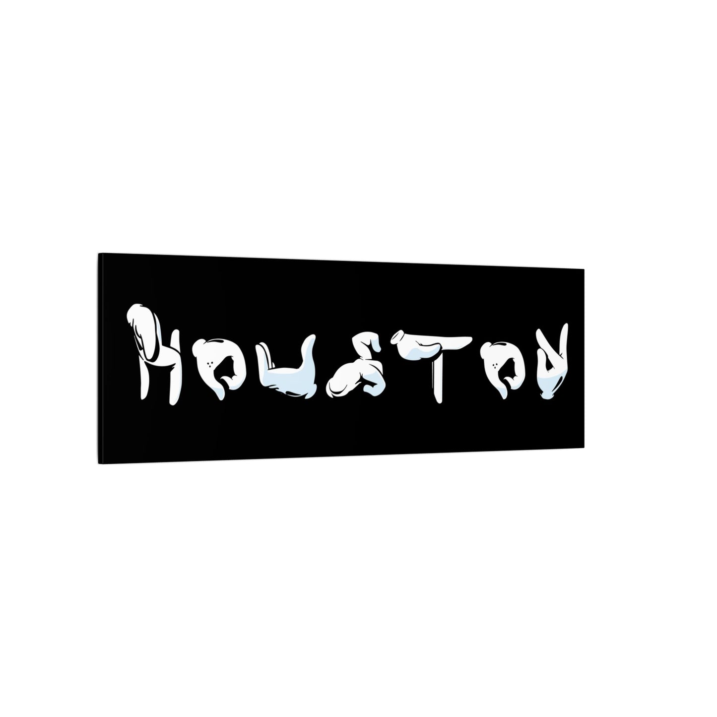 Houston Finger Lingo Matte Canvas Wall Art