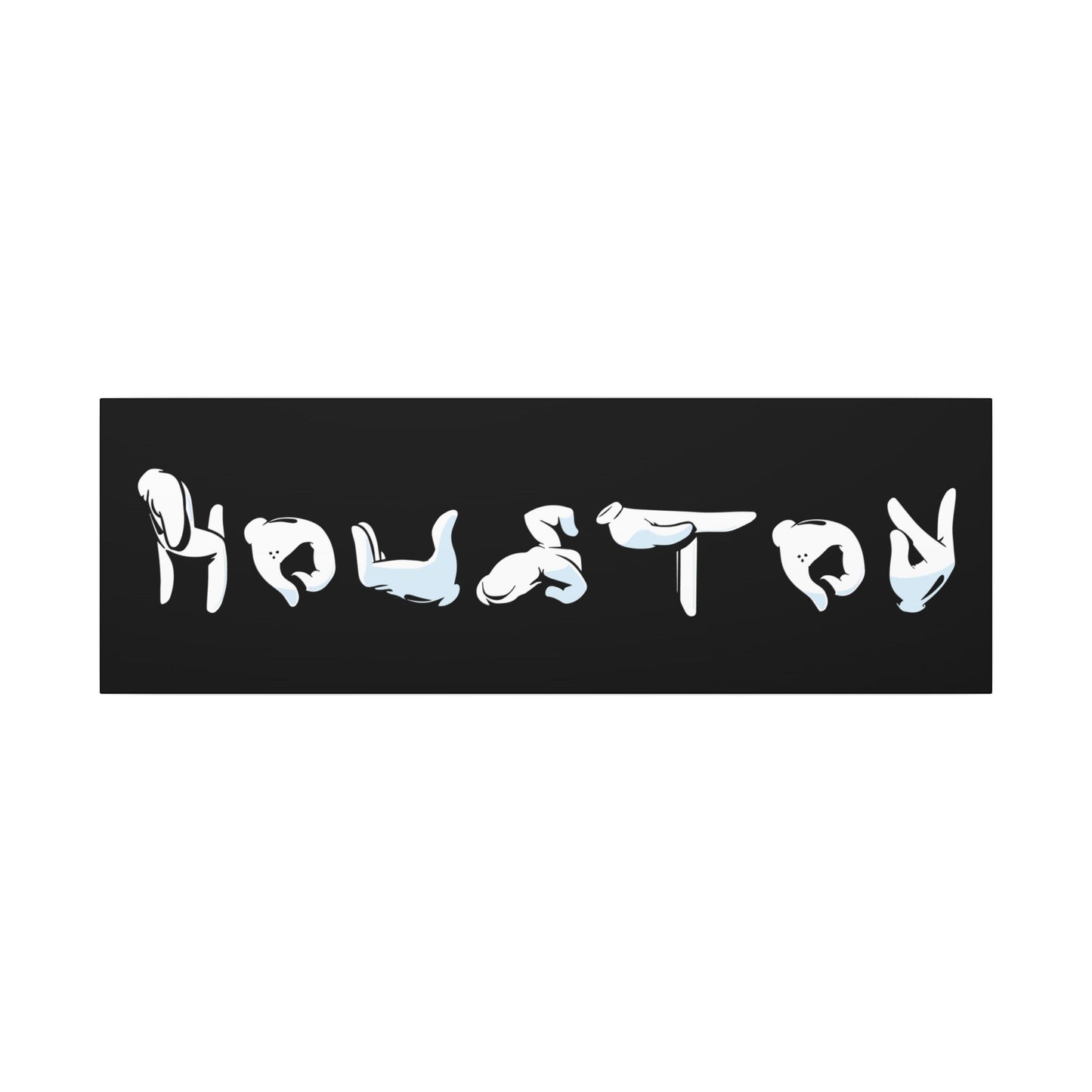 Houston Finger Lingo Matte Canvas Wall Art