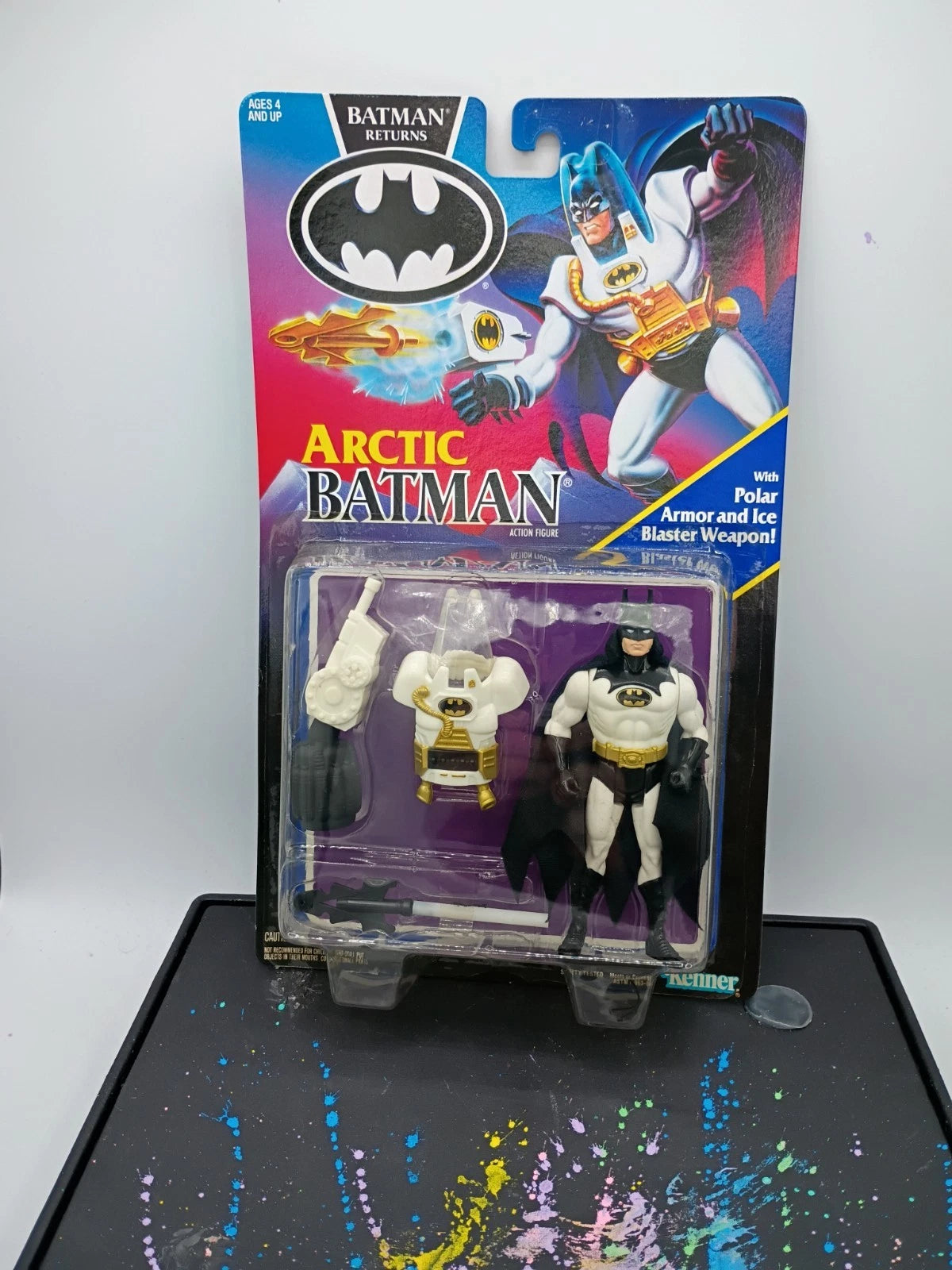 1991 Kenner Batman Returns Arctic Batman w/ Polar Armor and Ice Blaster