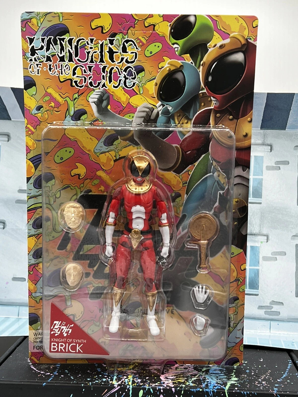 Brick 1000toys (Sen-Toys) Toy Pizza Knights of the Synth 1/12 Action Figure Red