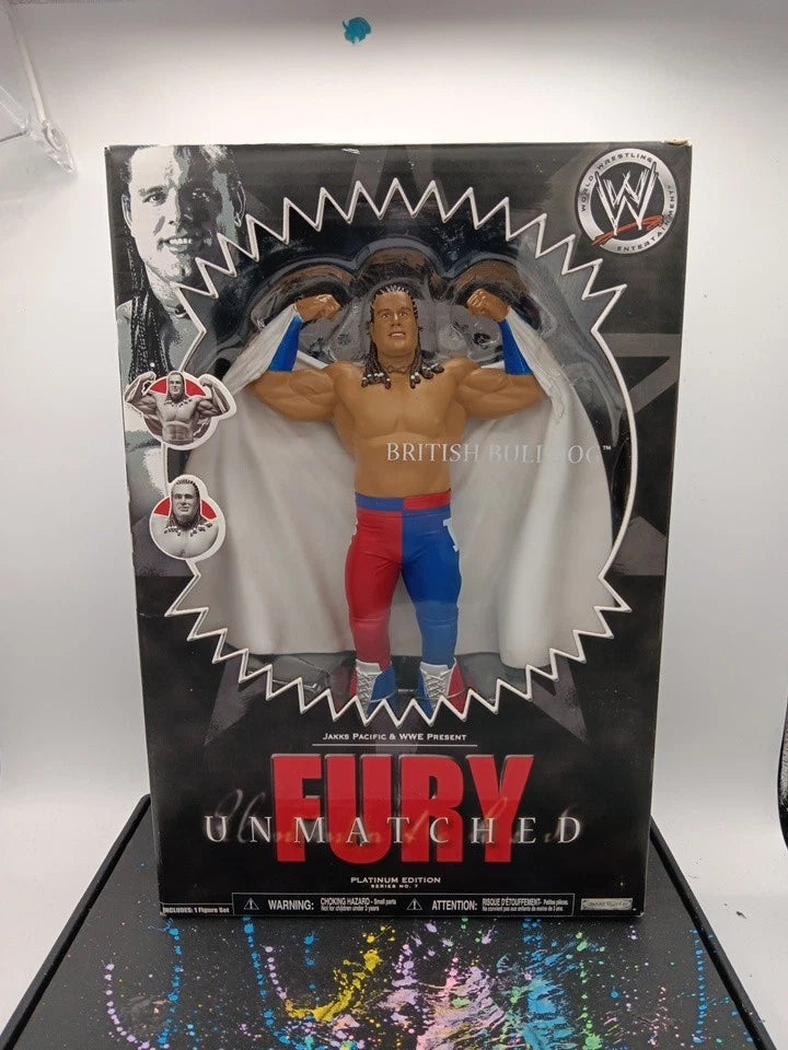 WWE Jakks Unmatched Fury British Bulldog Figure Platinum Edition Series 7