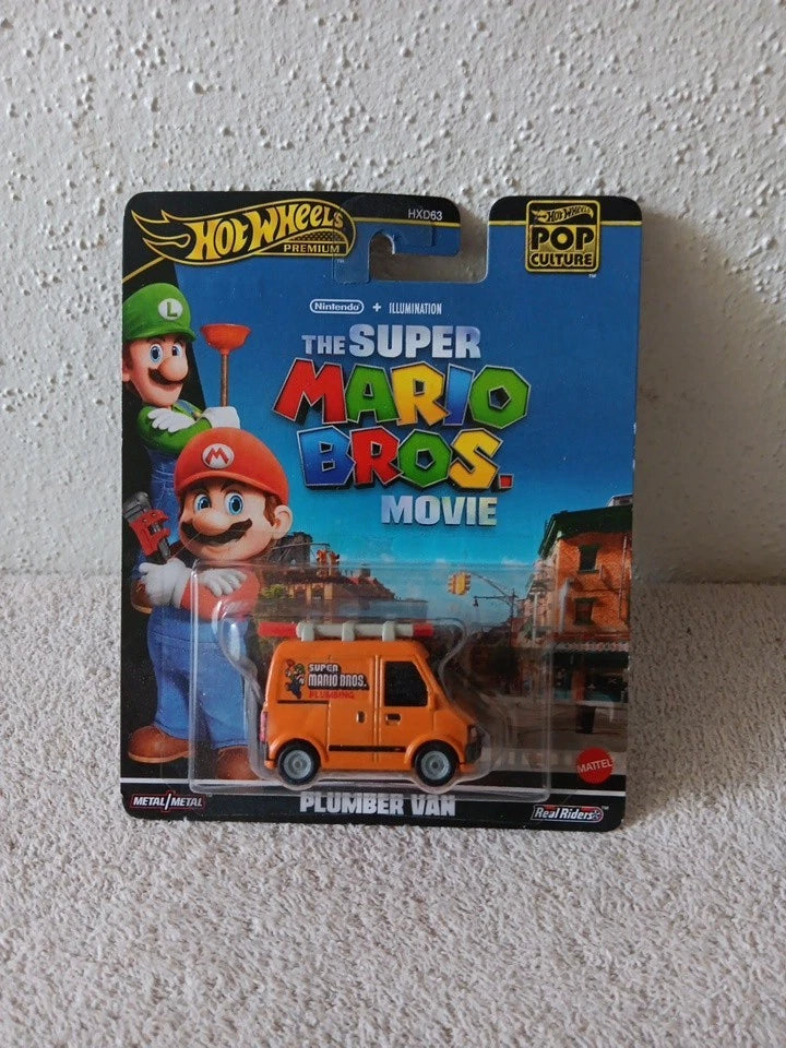 Hot Wheels Pop Culture Plumber Van ORANGE SUPER MARIO BROS MOVIE HXF03