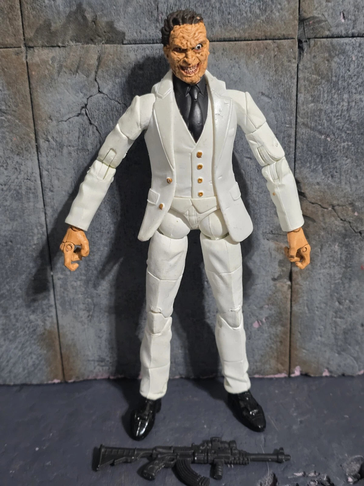 Marvel Legends Punisher Face Off Enemies 2 Pack Series Jigsaw 6" White Variant