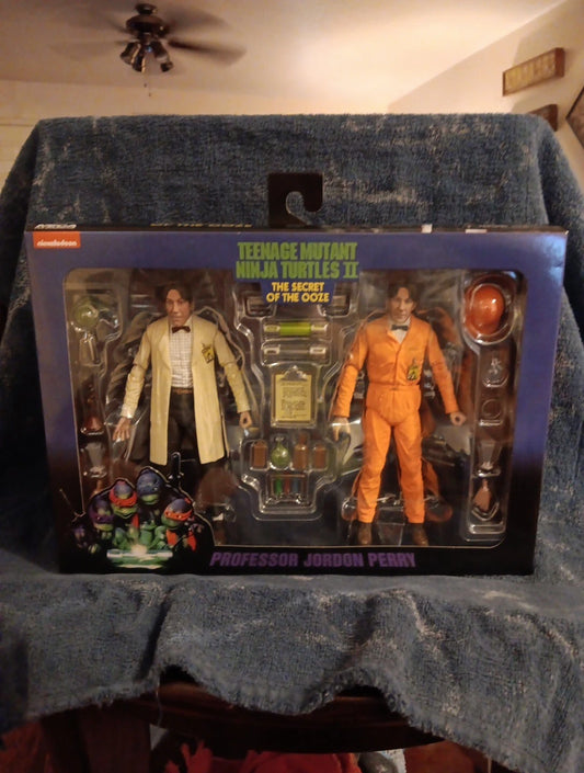 neca TMNT 2 PROFESSOR PERRY 2 Pack.......