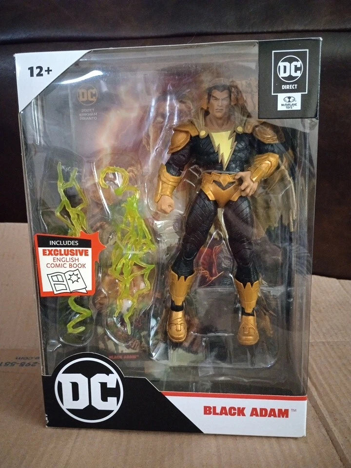 Black Adam Action Figure Comic McFarlane DC Direct Multiverse Page Punchers
