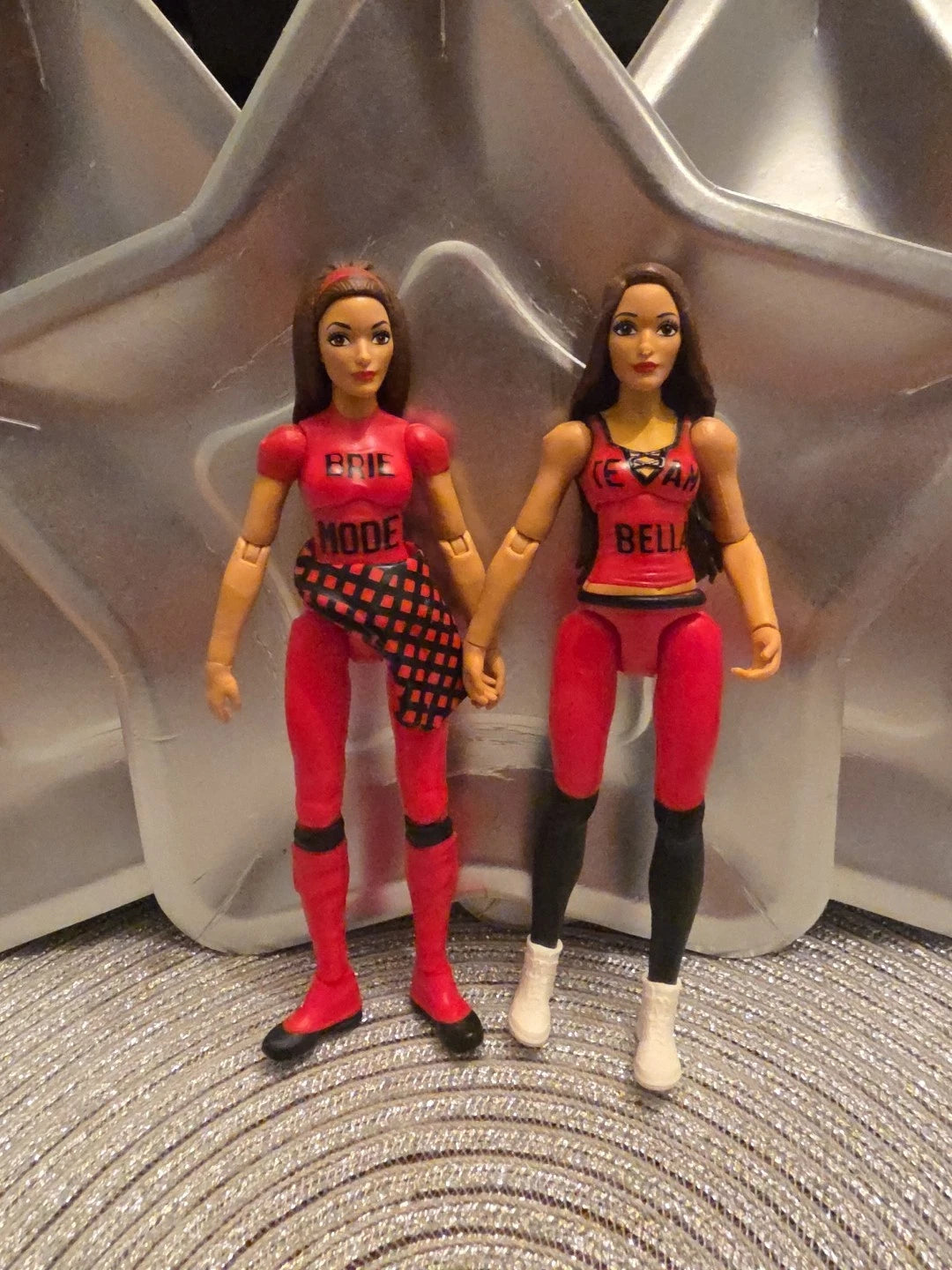 Team Nikki Brie Bella Twins Diva Superstars Action Figure WWE WWF AEW NXT Mattel