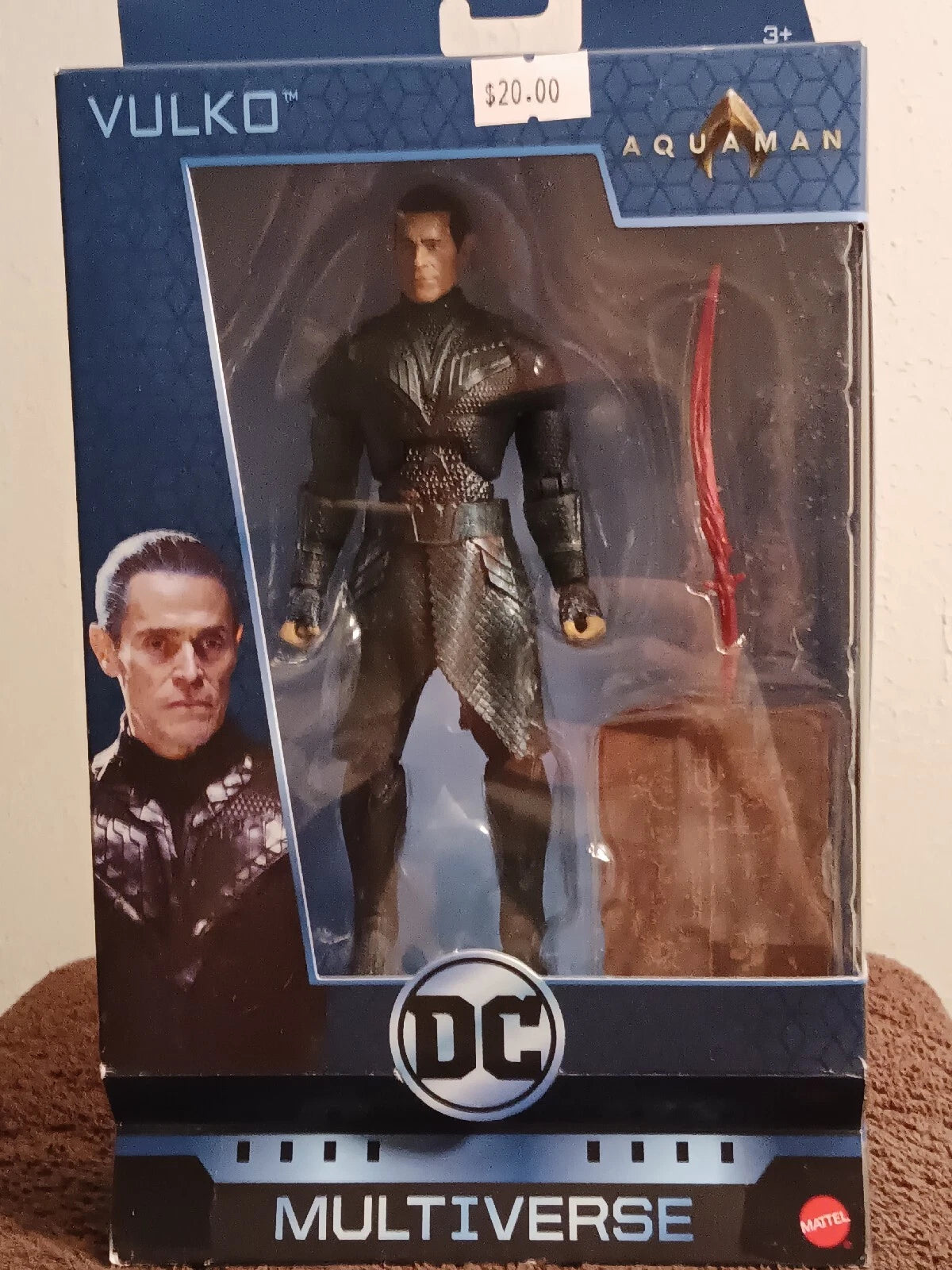 Mattel DC Comic Multiverse Aquaman’s Vulko Action Figure, unopened, box has wear