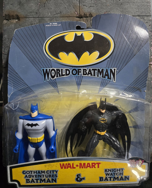 Hasbro World of Batman 2 Pack Action Figures Walmart Knight  Package Has Damage