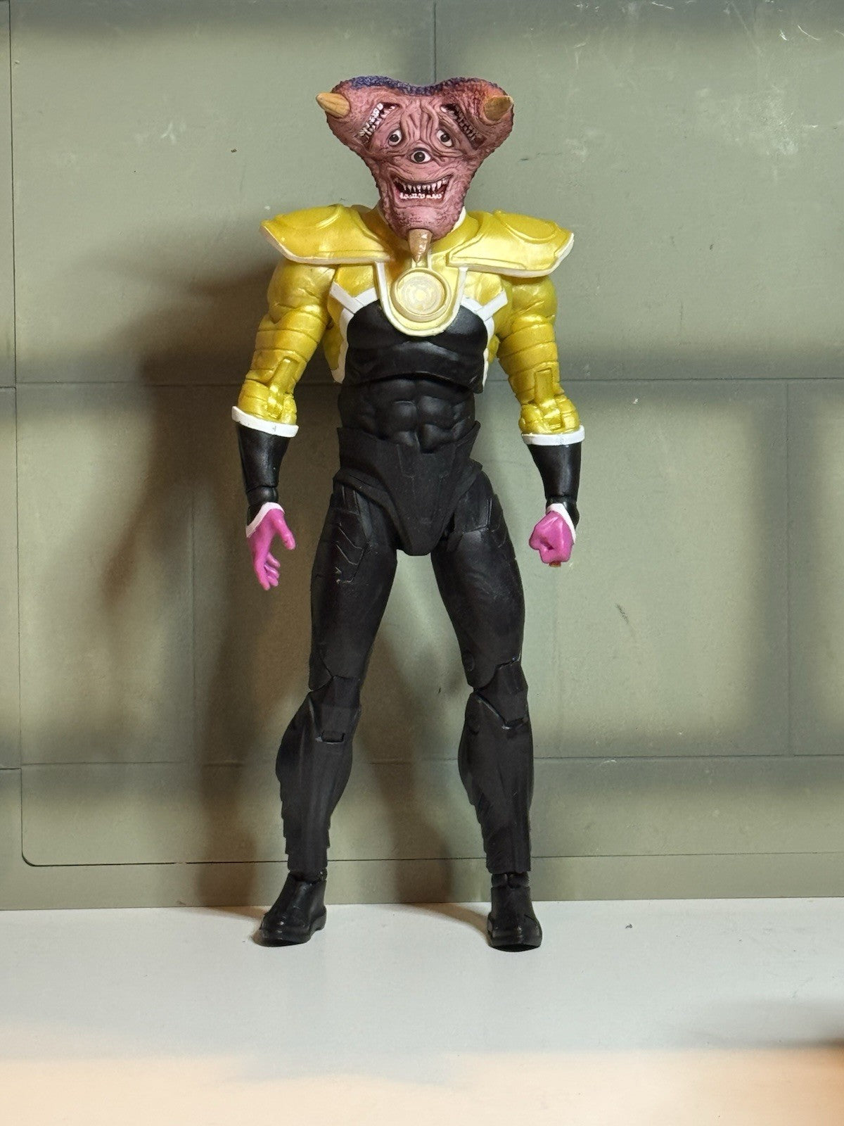 Custom Tri-Eye McFarlane DC Multiverse Collector Sinestro Corps Yellow Lantern